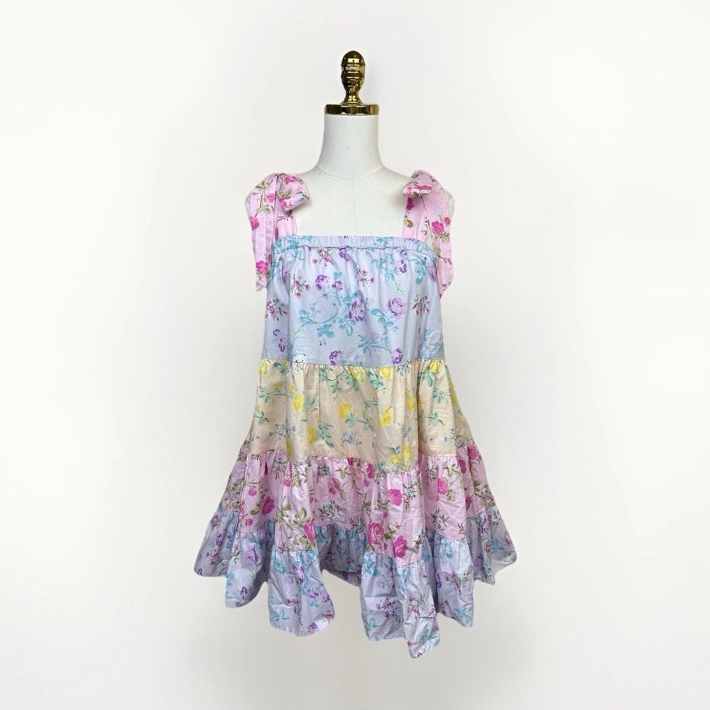 🌸 LOVESHACKFANCY x TARGET Jeanne Floral Mini Dress – M – Worn 1 Time 🌸 - Picture 7 of 16